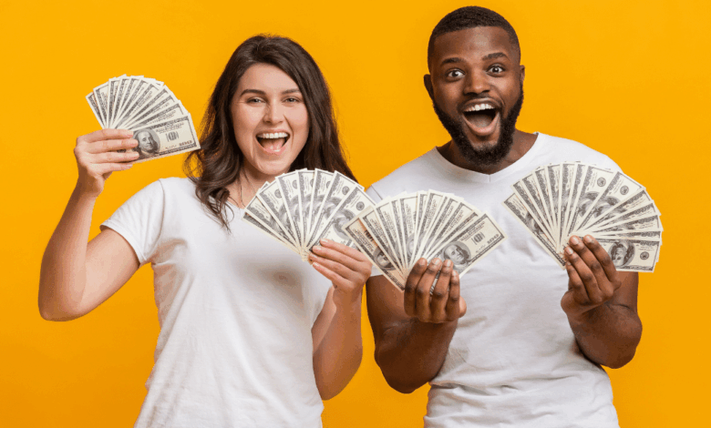 how to invest cash - two people holding cash