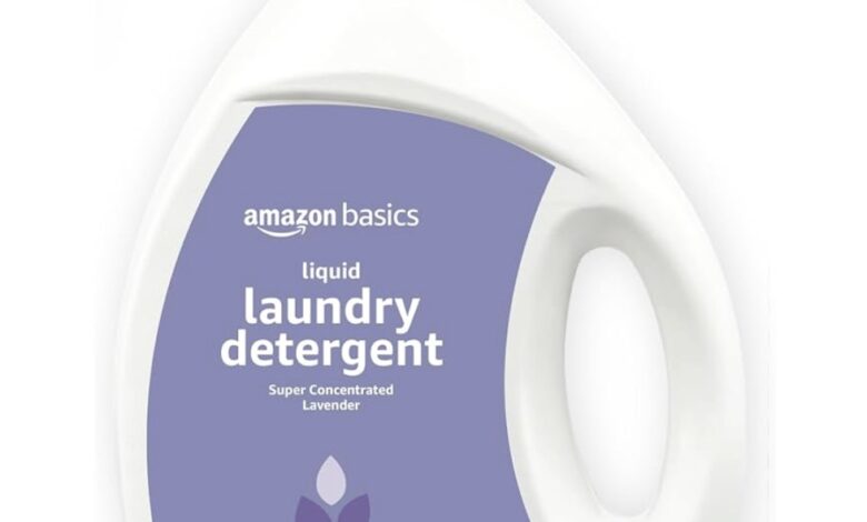 Amazon Basics Concentrated Liquid Laundry Detergent, Lavender, 110 loads, 82.5 Fl Oz (Previously Solimo)