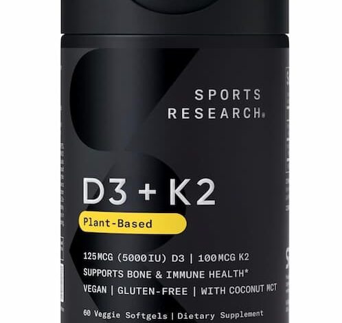 Sports Research Vegan D3 with Vitamin K2, 60 count only $11.74 shipped!