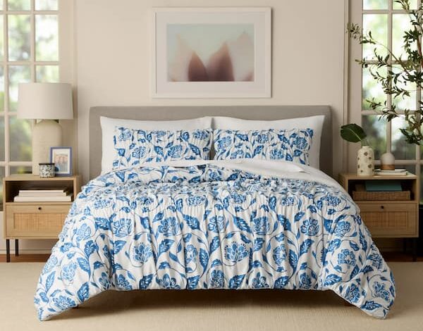 Mainstays by Becky G. & Alejandra 3-Piece White Floral Comforter Set with Shams deal