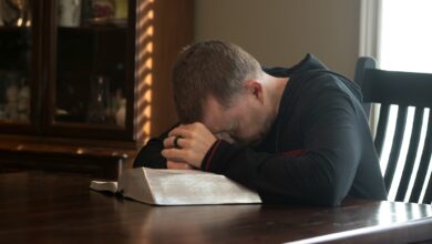 Pastor praying about finances