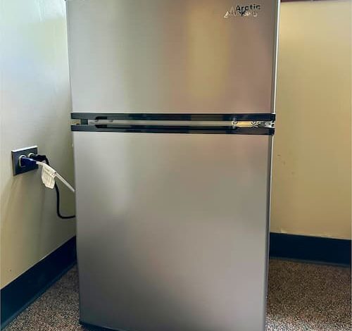 Arctic King 3.2 Cu ft Two Door Mini Fridge with Freezer